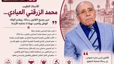 صورة الأستاذ النقيب محمد الزرقتي العيادي…حين يصبح القانون رسالة، ويغدو الوفاء للوطن والحزب